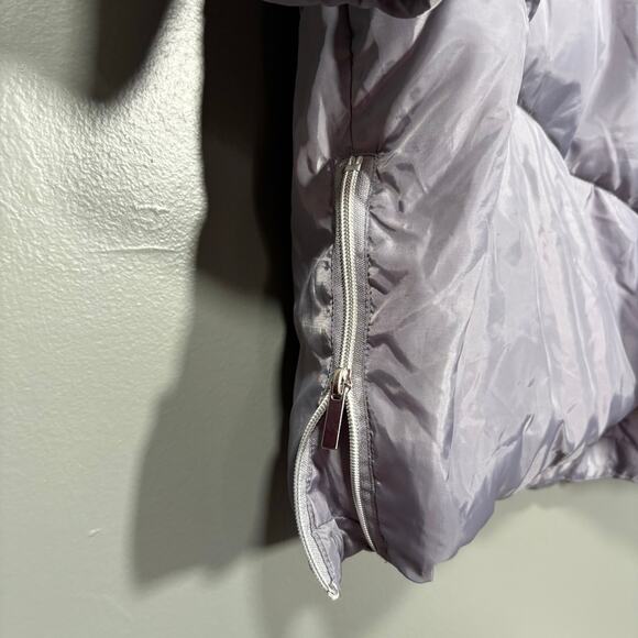 Ellos Silver Quilted Puffer Jacket Winter Coat - Size 18/20 - Women's Plus Size - Picture 4 of 9